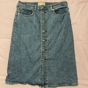 EVERLANE PENCIL DENIM SKIRT